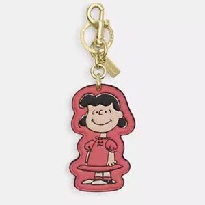 Coach X Peanuts Lucy Leather Bag Charm/ Key Chain CBG58 75th Anniversary